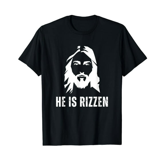 He Is Rizzen Funny Jesus Christ Meme Christian Faith Men Women Vintage T-Shirt