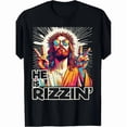 thumbnail image 1 of He Is Rizzin' Funny Jesus T-Shirt | Sassy Christian Easter Rizz Graphic Tee, 1 of 4