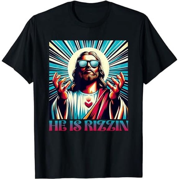 He Is Rizzin Happy Easter Day Jesus Is Risen Men Women Kid T-Shirt