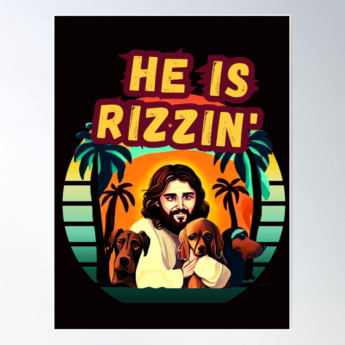 L Rizz Poster He Is Rizzin Poster Wall Art, Modern Wall Decor For Living Room Bedroom ...