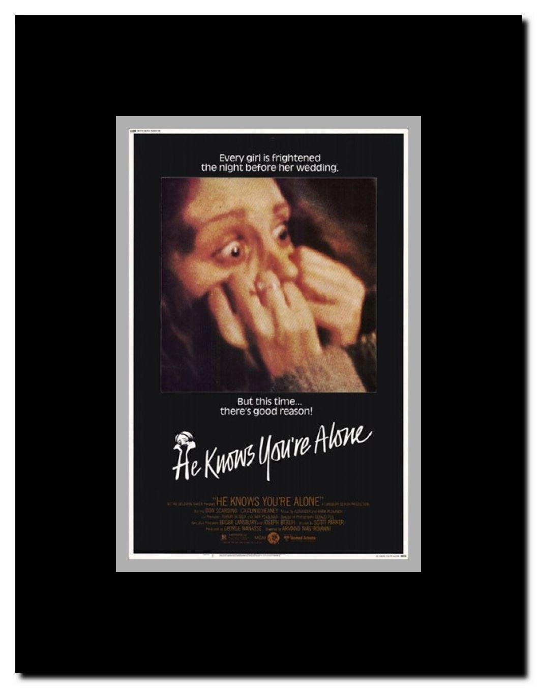He Knows You're Alone Framed Movie Poster