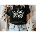 thumbnail image 1 of He Leads Me Beside Still Waters T- Shirt, Christian T Shirt For Women, Floral Bible Verse Tee, Faith based Jesus Apparel, Religious Gift, 1 of 5