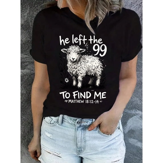 He Left Behind Those Ninety-Nine Christian T-Shirts-T-Shirts, Funny Tees