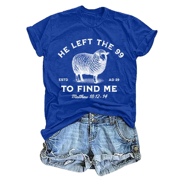 He Left The 99 To Find Me Shirt Retro Christian Shirts for Women Men