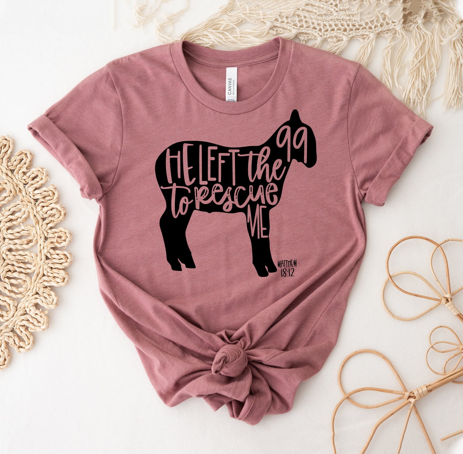 He Left The Ninety Nine To Rescue Me Faith T-Shirt Christian He Left The Ninety Nine To Rescue Me Faith T-Shirt Christian