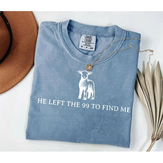 He Left the 99 Shirt – Retro Christian Comfort Tee | Bible Verse Faith Shirt | Religious Christian Apparel for Men & Women