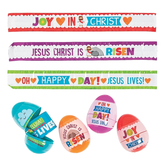 He Lives Slap Bracelet Filled Eggs(24Pc) - Party Supplies - 24 Pieces