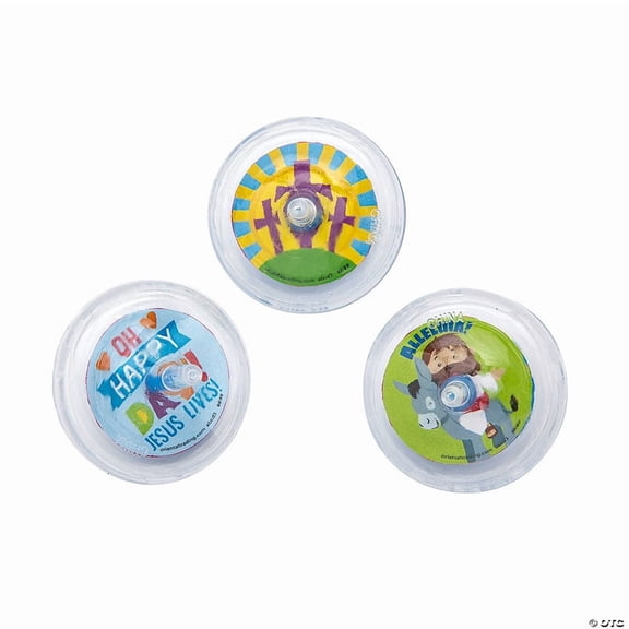 He Lives Spin Tops - 12 Pieces