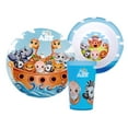 thumbnail image 1 of He Loves Me Noah's Ark 3 Piece Mealtime & Dinnerware Kids Gift Set BPA Free, 1 of 9