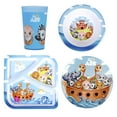 thumbnail image 1 of He Loves Me Noah's Ark 4 Piece Mealtime & Dinnerware Kids Set BPA Free, 1 of 9