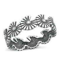 He Loves Me Not Daisy Petals Ring .925 Sterling Silver Band Jewelry Female Male Unisex Size 7