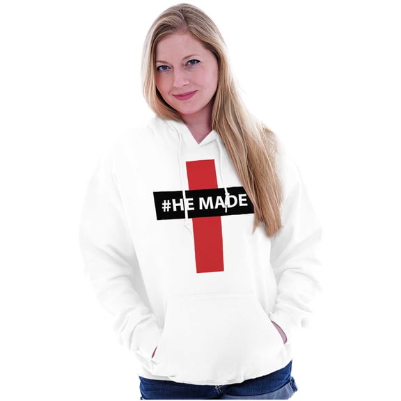 He Made Me Christian Jesus Christ Hoodie Sweatshirt Women Men Brisco Brands X