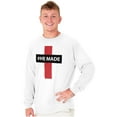 thumbnail image 1 of He Made Me Christian Jesus Christ Plus Size Long Sleeve Graphic Tee Shirt Brisco Brands 2X, 1 of 5