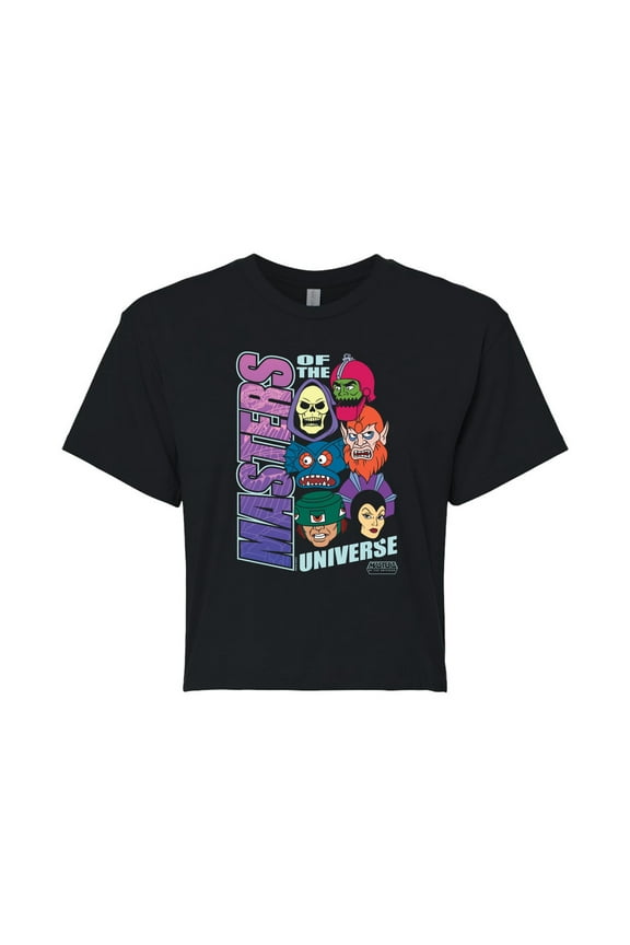 He-Man Masters of the Universe - Skeletor And Minions Group - Juniors Cropped Graphic T-Shirt