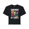 thumbnail image 1 of He-Man Masters of the Universe - Skeletor Surrounded By Fools Grid - Juniors Cropped Graphic T-Shirt, 1 of 5