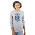 thumbnail image 1 of He Reigns Above Christian Jesus Faith Long Sleeve TShirt Men Women Brisco Brands S, 1 of 6