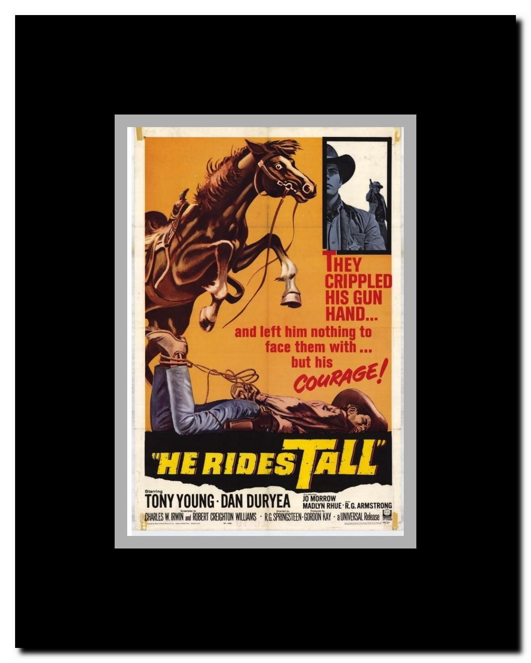 He Rides Tall Framed Movie Poster