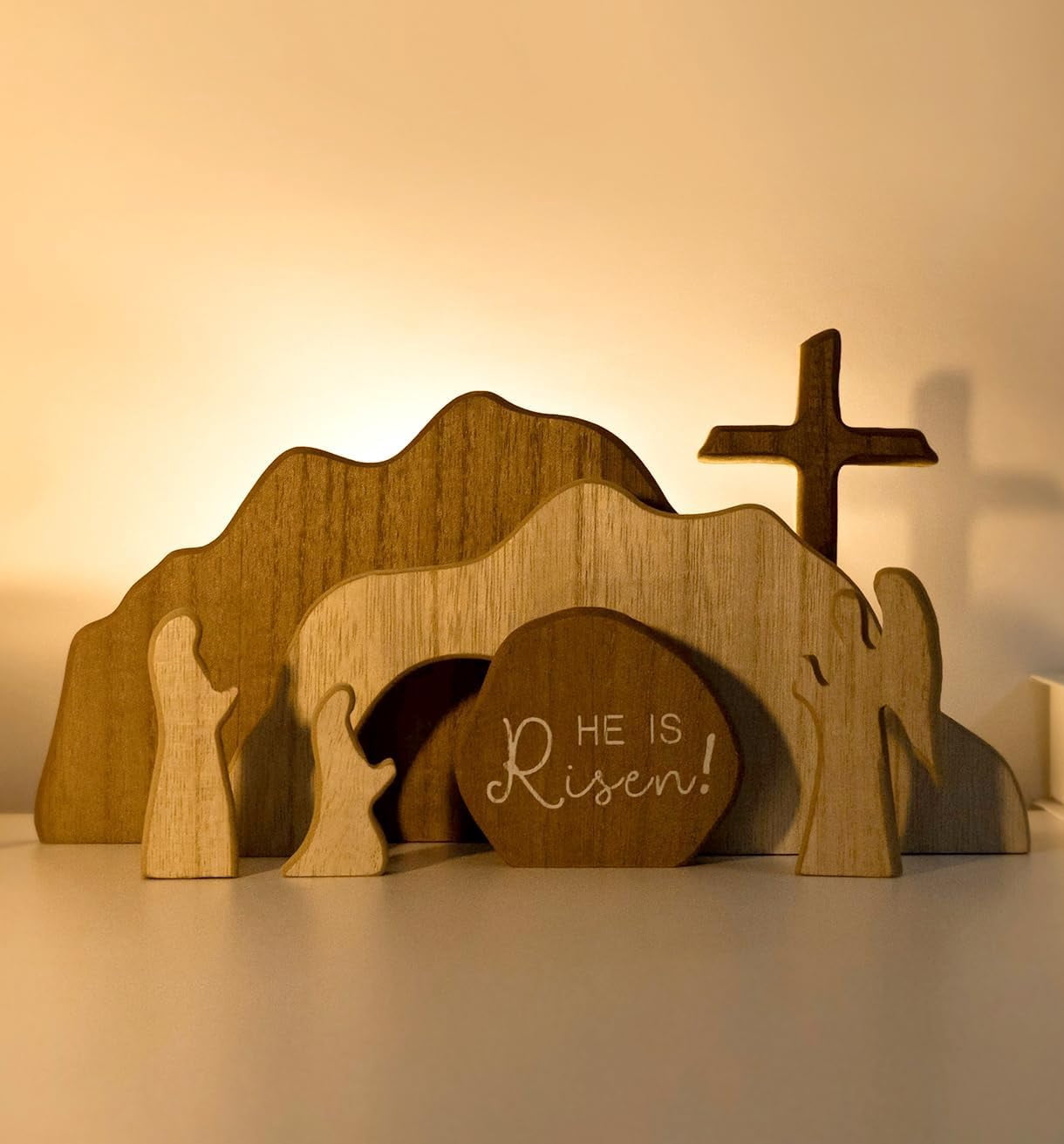Spring Nativity 【He is Risen】Empty Tomb Scene Spring Easter Decorations, Jesus Nativity ...