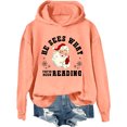 thumbnail image 1 of He Sees What You've Been Reading Santa Hoodie Funny Bookish Christmas Santa Sweatshirt, 1 of 7