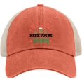 He Sees You When You're Pooping Hat for Mens Baseball Caps Soft Washed Workout Hat Light Weight