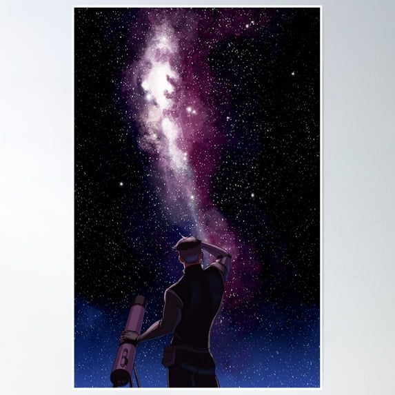 He Still Loves Space Poster Wall Art, Modern Wall Decor, 8x12 UNFRAMED
