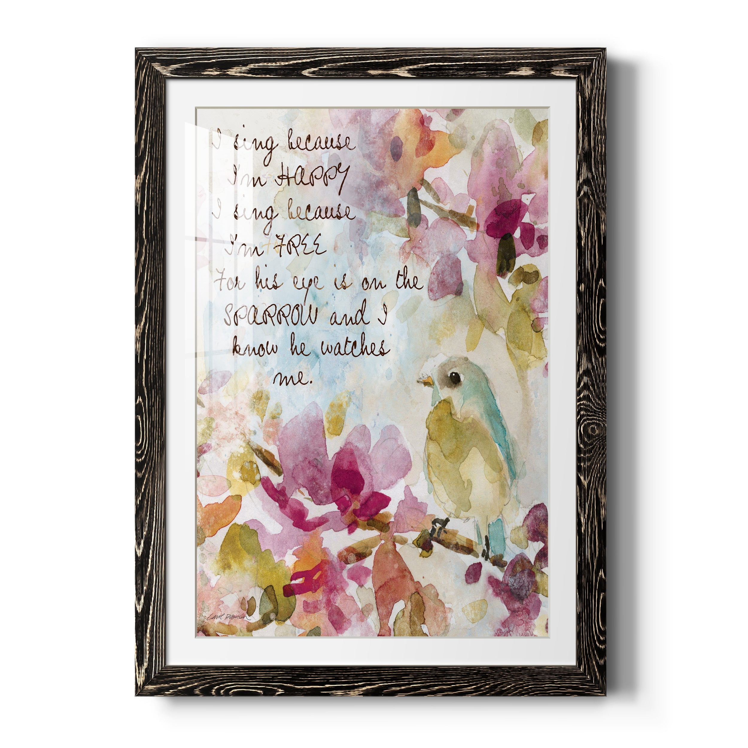 He Watches Me - Premium Framed Print - Distressed Barnwood Frame - Ready to Hang