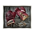 thumbnail image 1 of He Who Is Not Courageous Boxing Phrase Sports Graphic Art Luster Gray Framed Art Print Wall Art, 1 of 6