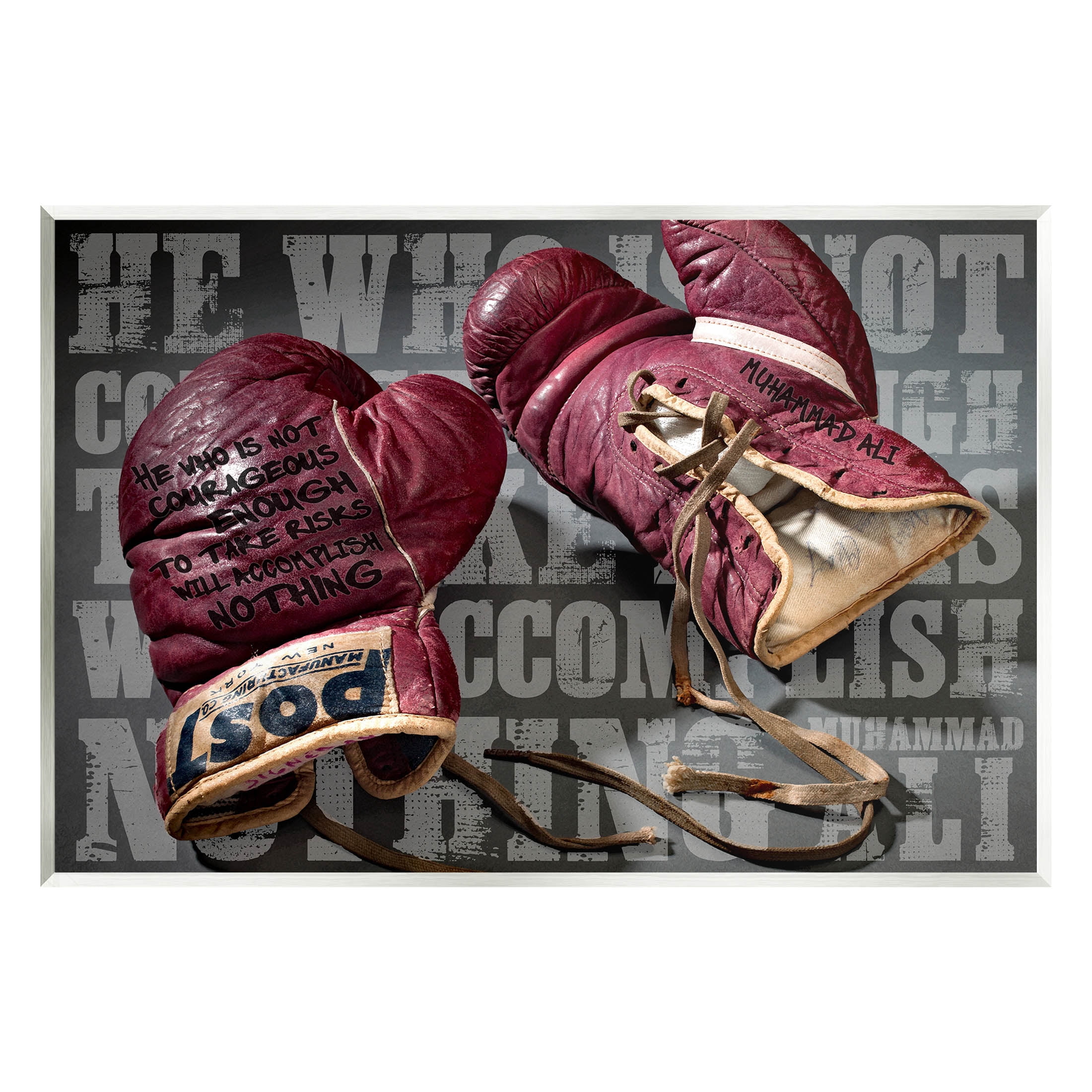He Who Is Not Courageous Boxing Phrase Sports Graphic Art Unframed Art Print Wall Art