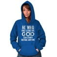 thumbnail image 1 of He Who Kneels Before God Can Stand Hoodie Sweatshirt Women Men Brisco Brands S, 1 of 6