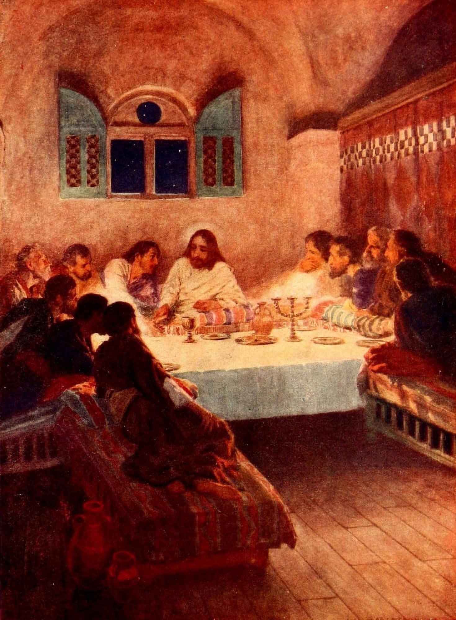 He Who Was Once a Little Child 1900 The Last Supper Canvas Art - Unknown (18 x 24)
