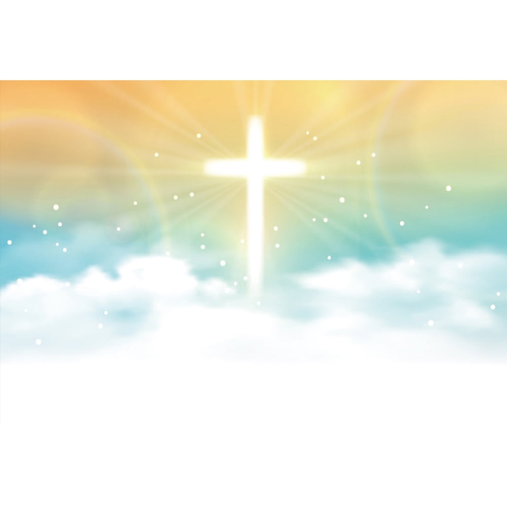 He is Risen Backdrop Easter Christian Cross Religious Holiday Party ...