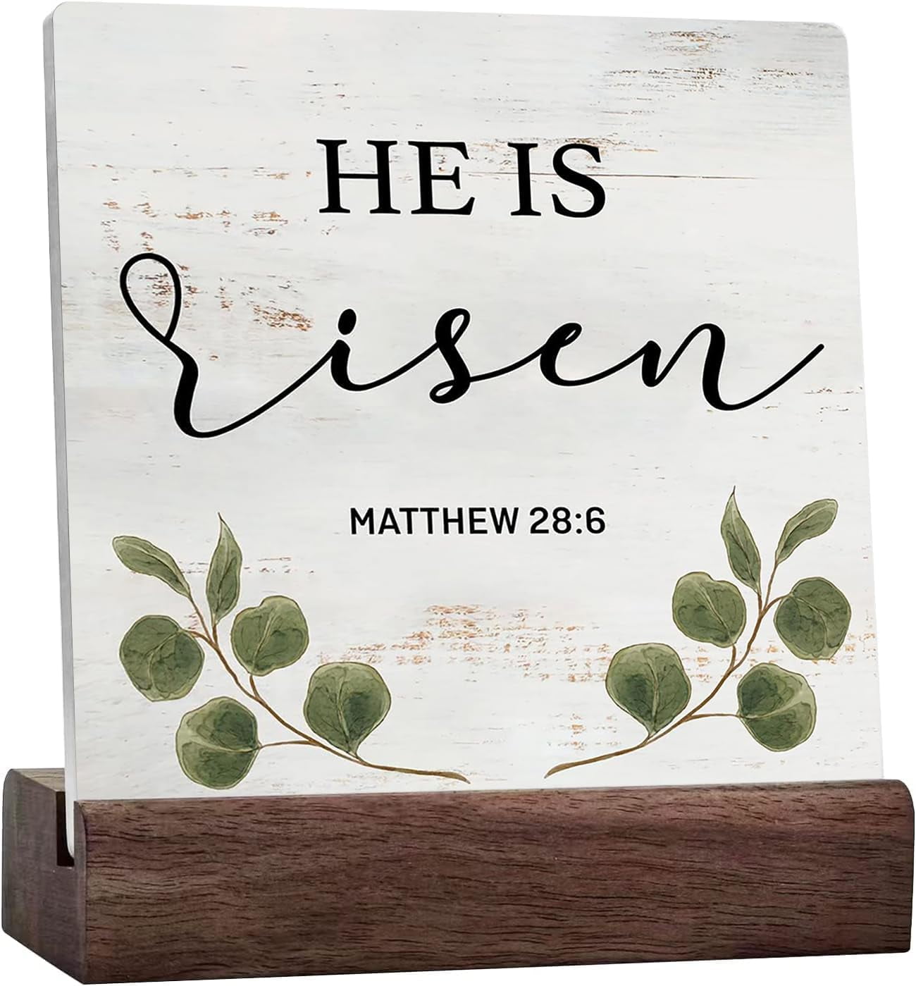 He is Risen Ceramic Table Sign Home Decor Rustic Easter Wooden Box Sign ...
