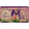 thumbnail image 1 of He is Risen Door Mat 30 X 17 Inch Easter Egg Floral Doormat Indoor Outdoor Entrance Floor Rug Non Slip Spring Easter Decor Low Profile Welcome Mats, 1 of 6