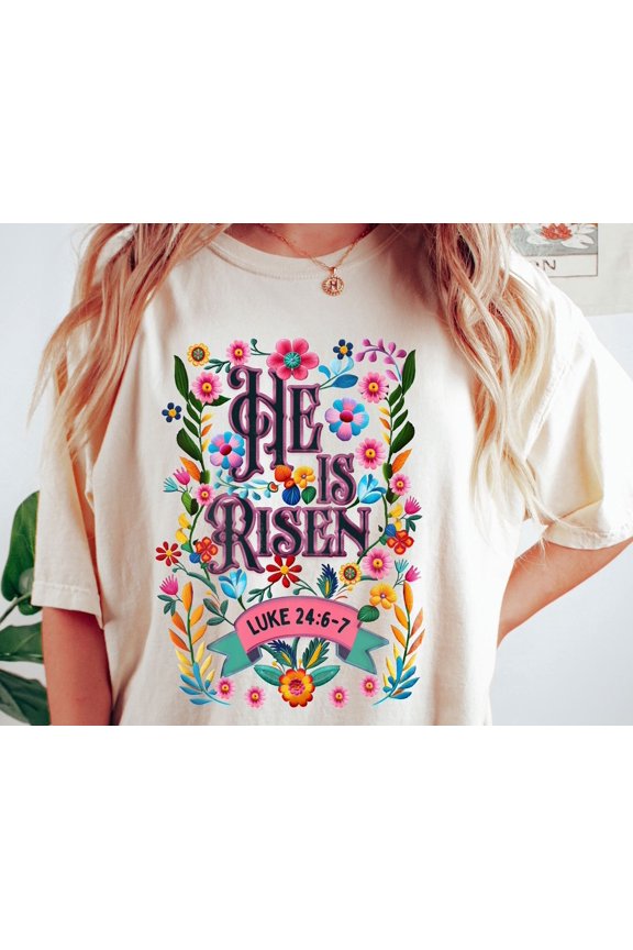 He is Risen Easter Shirt Retro Easter Shirt Unisex Easter TShirts Christian Easter Shirt R