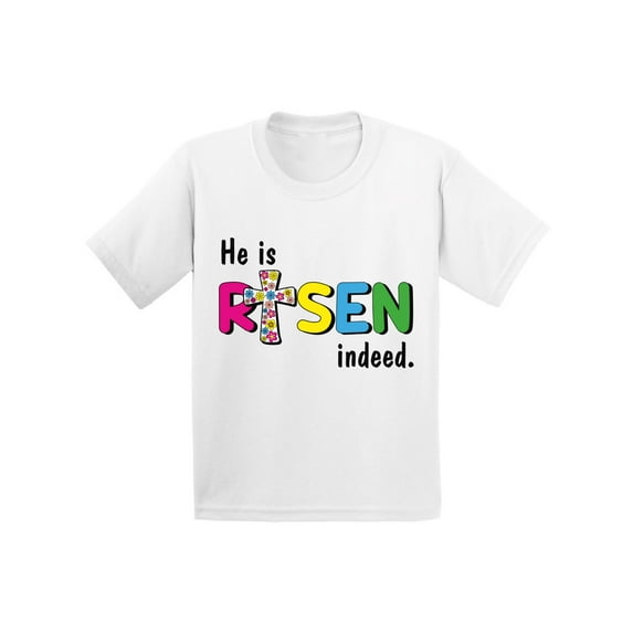 He is Risen Indeed Toddler Shirt 2T Boys Easter Clothing Christian Gifts Jesus Tee for 3 Years Old Girls