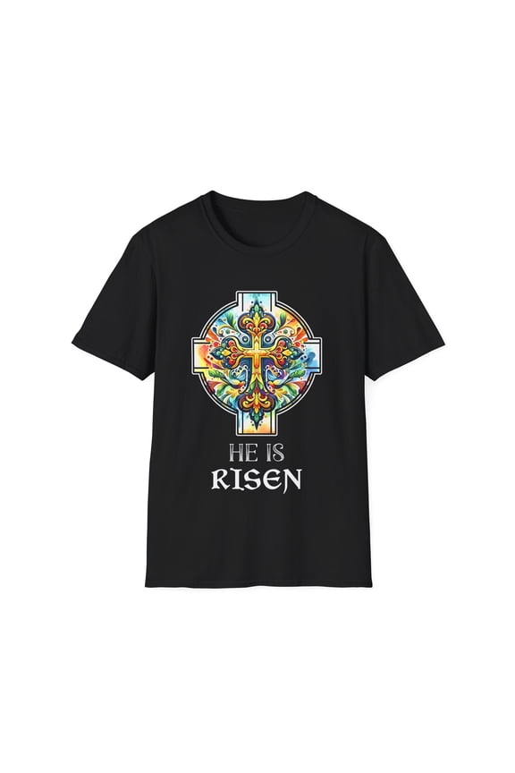 He is Risen Jesus Christian Happy Easter Floral Orthodox Mens Shirts