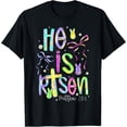 thumbnail image 1 of He is Risen Jesus Christian Happy Easter Women Kids Girls T-Shirt, 1 of 5