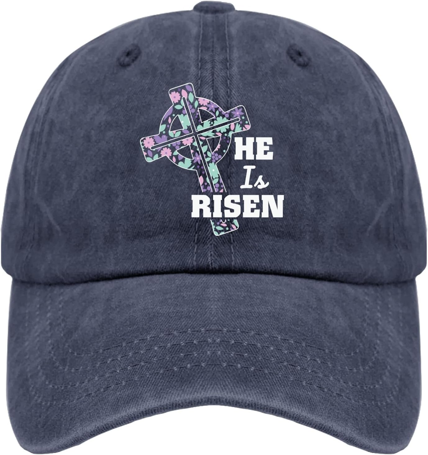He is Risen Jesus Christian hat for Men Vintage Cotton Washed Baseball