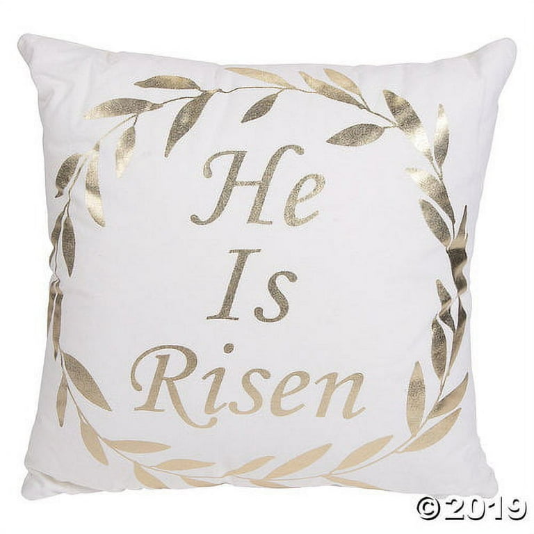 He is Risen Metallic Pillow Walmart