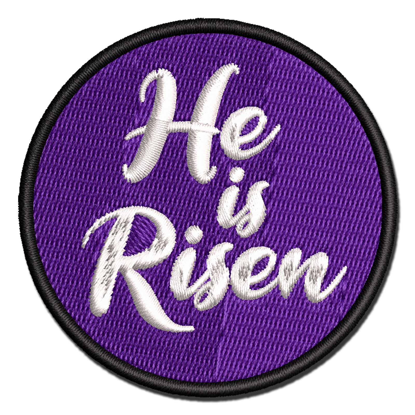 He is Risen Religious Easter Christian Applique Multi-Color Embroidered Iron-On Patch - 3.5 Inch Large