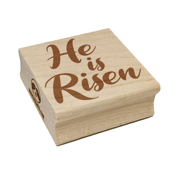 He is Risen Religious Easter Christian Square Rubber Stamp Stamping Scrapbooking Crafting - Large 2.75in