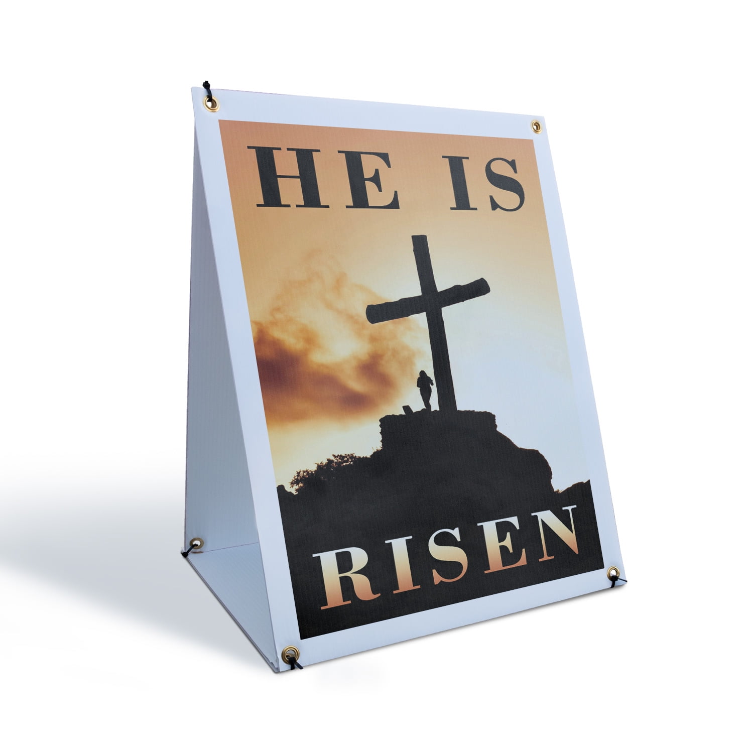 He is Risen Sidewalk Sign 24 Inch x 36 Inch A-Frame Images On Both ...
