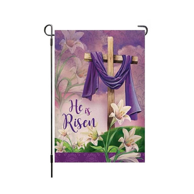 He is Risen Spring Easter Small Garden Flag 12 x 18 Inches Vertical