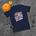 thumbnail image 1 of He is Rizzin' Jesus T-Rex Graphic T-Shirt (Navy, S), 1 of 4