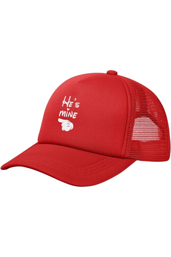 He's Mine Hat Mesh Trucker Hat Funny Baseball Cap Men Women