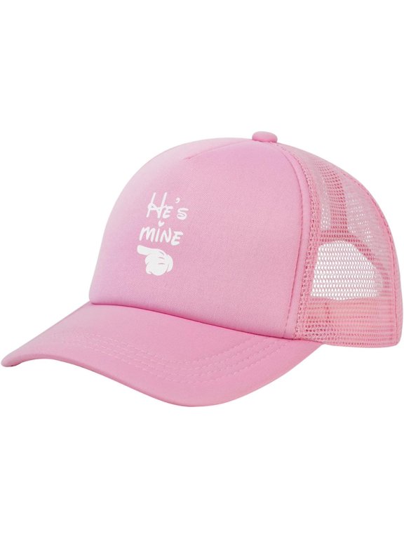 He's Mine Hat Mesh Trucker Hat Funny Baseball Cap Men Women