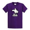thumbnail image 1 of He's Mine with Finger Pointing Short Sleeve T-shirt-Purple-Small, 1 of 4