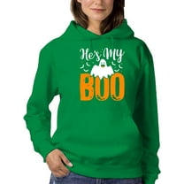 He's My Boo Hoodie Women -Image by Shutterstock, Female 3X-Large