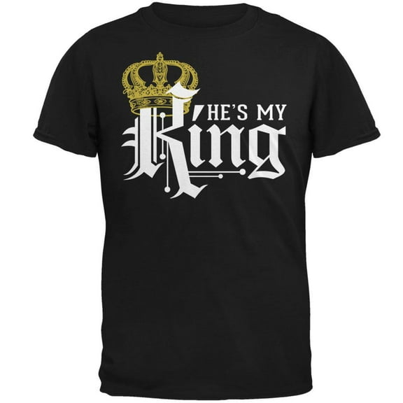 He's My King Mens T Shirt Black X-SM