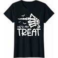 thumbnail image 1 of He's My Treat And She's My Trick Couple Skeleton Hand T-Shirt, 1 of 2